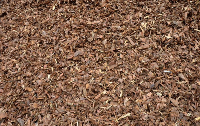 mulch bark from pieces of pine